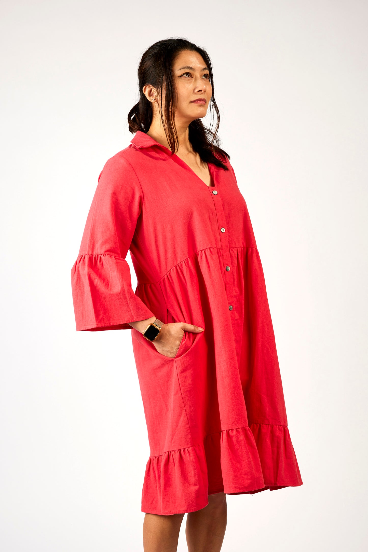 Calista Dress - Cherry