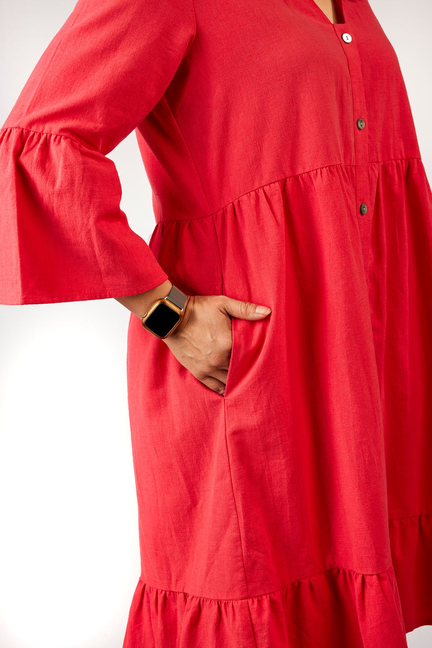 Calista Dress - Cherry