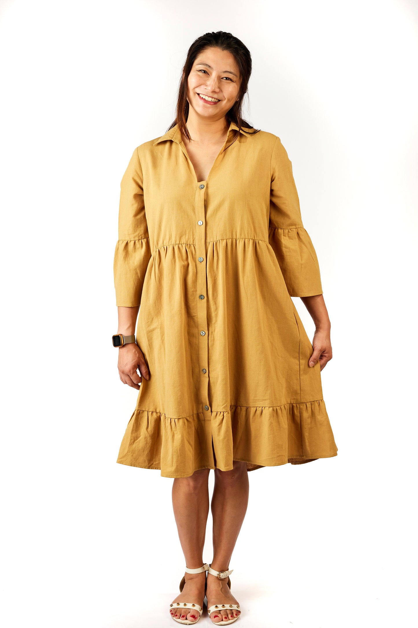 Calista Dress - Wheat