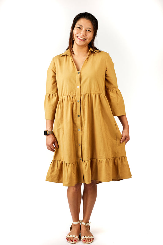 Calista Dress - Wheat