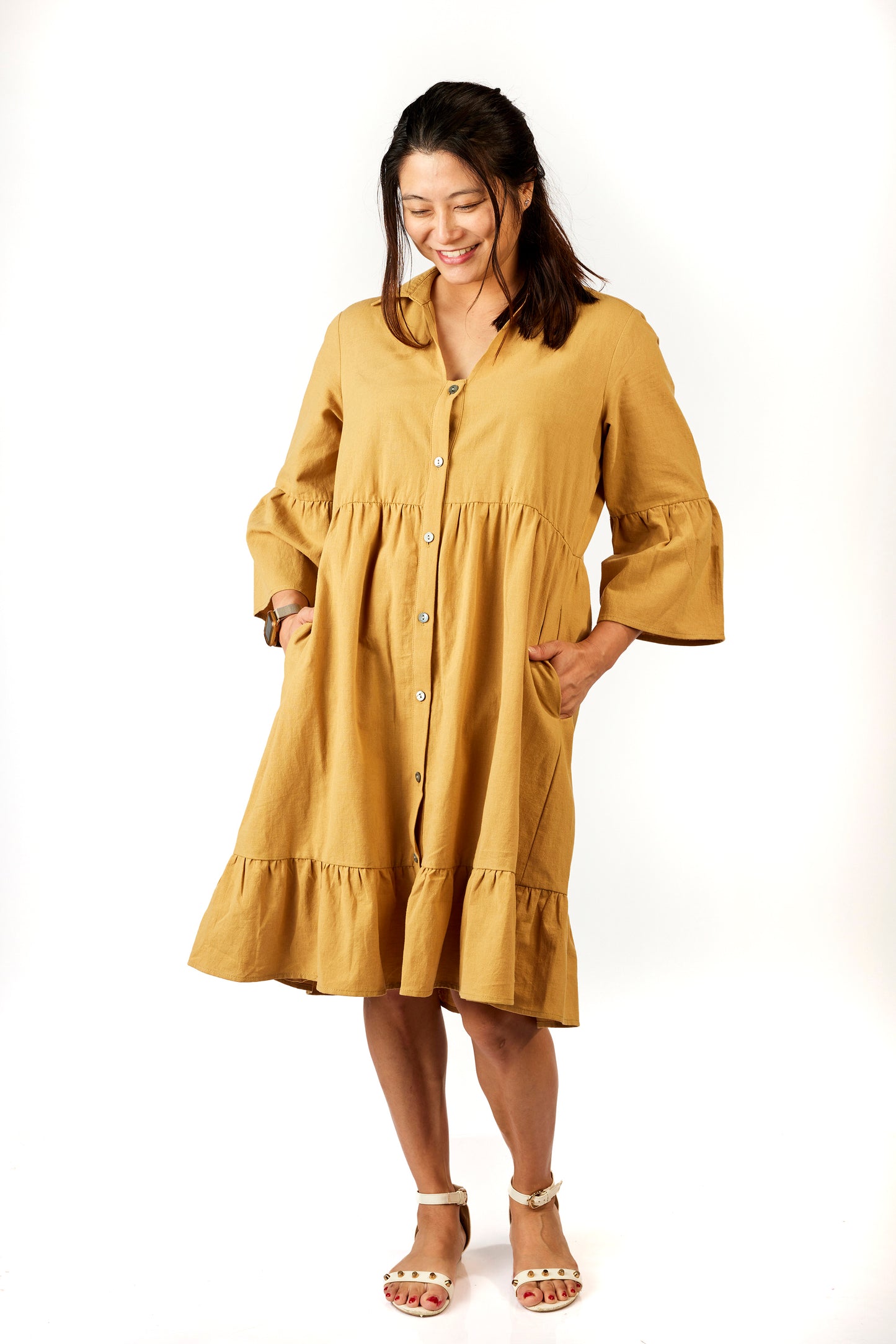Calista Dress - Wheat
