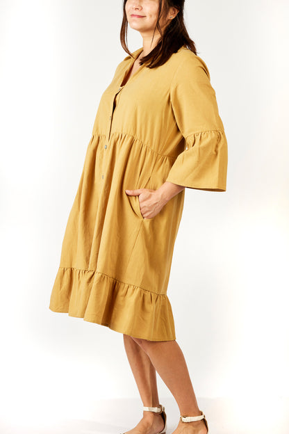 Calista Dress - Wheat