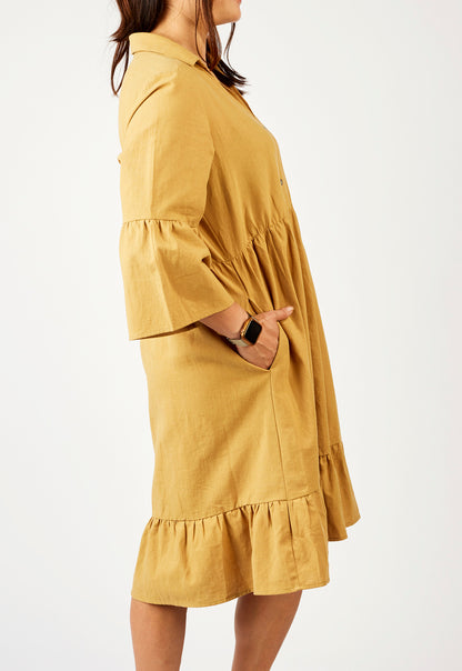 Calista Dress - Wheat