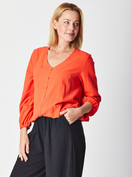 Bonita Upcycle Top - Paprika