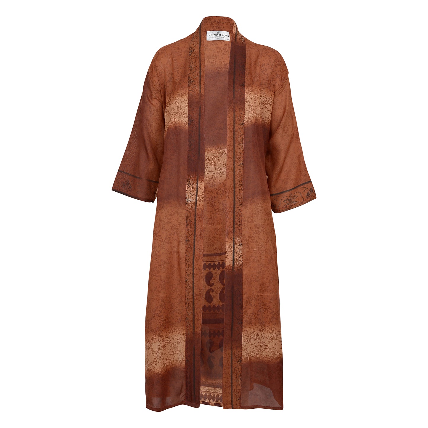 Advika Upcycled Sari Gown - Rustic Brown