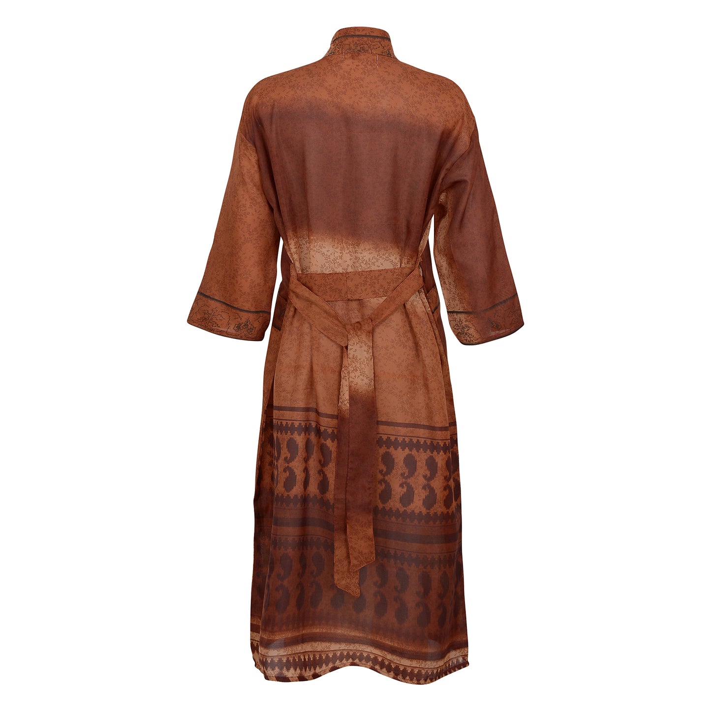 Advika Upcycled Sari Gown - Rustic Brown