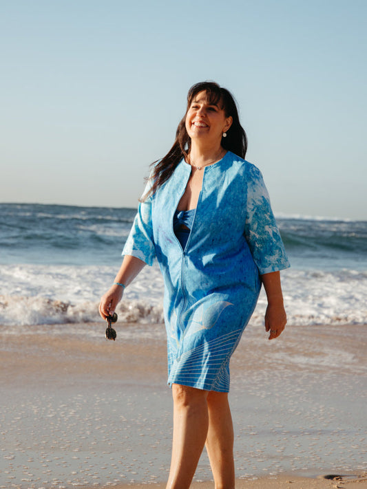 Gabi Swimwear Cover Up Dress - Ocean Waves