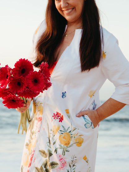 Gabi Swimwear Cover Up Dress - Rose Garden