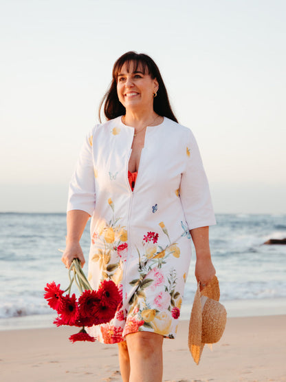 Gabi Swimwear Cover Up Dress - Rose Garden